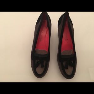 Pas de Rouge shoes size 42 Black and Grey suede